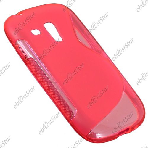 Ebeststar ® Film + Etui Housse Coque S-Line Silicone Protection En Gel Pour Samsung Galaxy S3 Mini Gt-I8190, I8190n, Couleur Rose