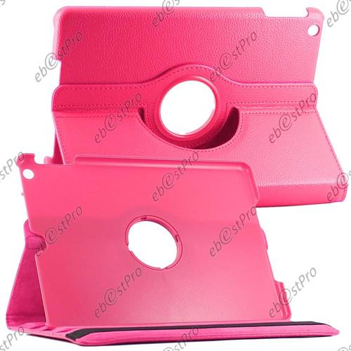 Ebeststar ®  Etui Pu Cuir Coque Housse Rotative 360° Pour Apple Ipad Air, Ipad 5, Ipad Air Wi-Fi, 3g + 1 Verre Trempé, Couleur Rose