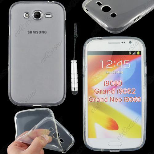 Ebeststar ® Pour Samsung Galaxy Grand Plus Gt-I9060i, Grand Lite - Housse Etui Coque Silicone Gel Souple Ultra Fine 0,5mm Et Invisible + Mini Stylet, Couleur Transparent