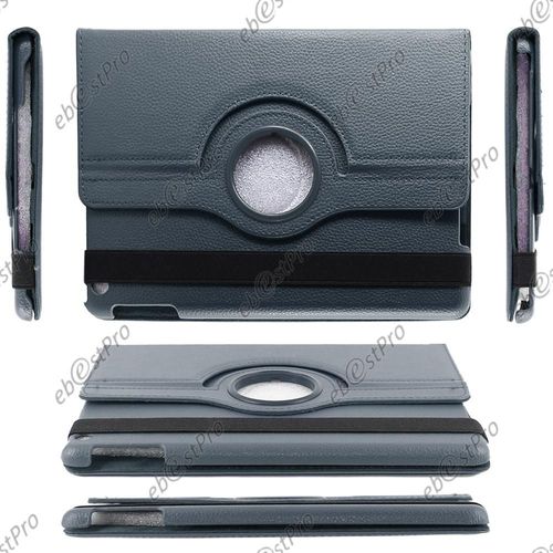 Ebeststar ® 1 Verre Trempé + Coque Etui Pu Cuir Housse Rotative Support À Rotation 360° Pour Apple Ipad Air, Ipad 5, Ipad Air Wi-Fi, 3g, Couleur Bleu Foncé