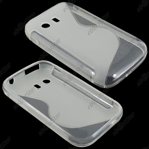 Ebeststar ® Film + Etui Housse Coque S-Line Silicone Protection En Gel Pour Samsung Galaxy Y S5360, Couleur Transparent