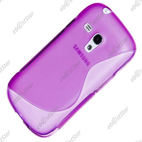 Ebeststar ®  Coque S-Line Silicone Gel Motif Vague Housse Etui Protection Souple Pour Samsung Galaxy S3 Mini Gt-I8190, I8190n + Film, Couleur Violet