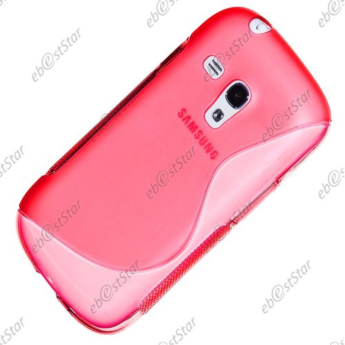 Ebeststar ®  Coque S-Line Silicone Gel Motif Vague Housse Etui Protection Souple Pour Samsung Galaxy S3 Mini Gt-I8190, I8190n + Film, Couleur Rose