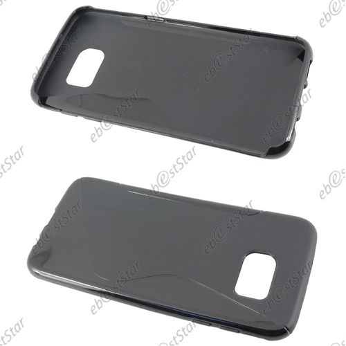 Ebeststar ® Film + Etui Housse Coque S-Line Silicone Protection En Gel Pour Samsung Galaxy S7 Edge Sm-G935f G935, Couleur Noir