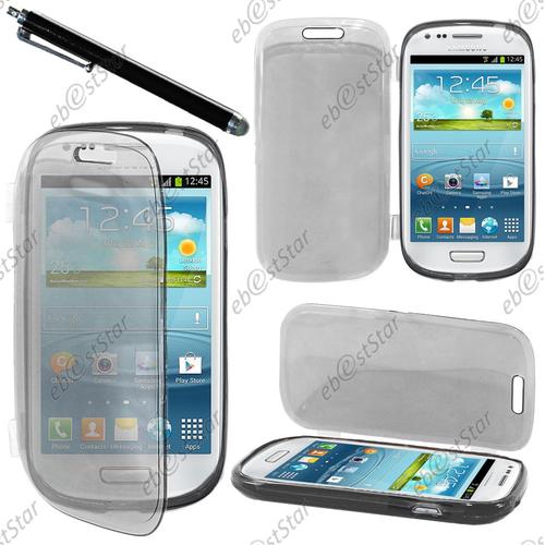 Ebeststar ® Pour Samsung Galaxy S3 Mini Gt-I8190, I8190n - Housse Etui Coque Portefeuille Livre Silicone Gel + Stylet, Couleur Noir