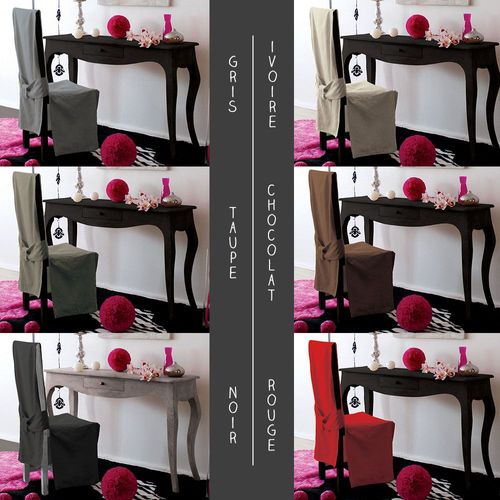 Housse De Chaise - Noeud ? L'arri?Re - Diff?Rents Coloris