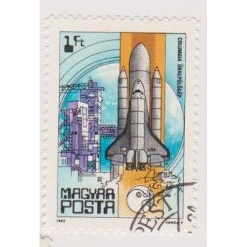 Timbre Espace Navette Spatiale Hongrie Magyar Posta Columbia