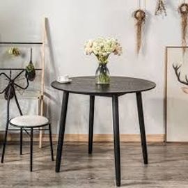 Table Noire Ronde