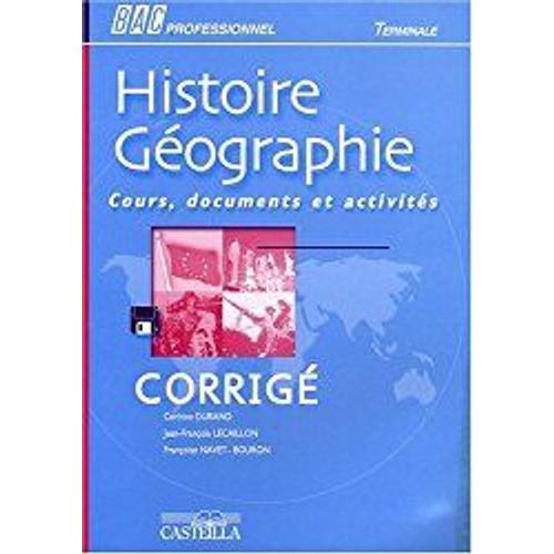 Histoire Géographie Bac Professionnel - Corrigé