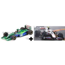 Minichamps 1/43 512213247 Haas F1 Team 2 Car Set Vf-21 - Jordan Ford 191 - Belgium Gp (M. Schumacher) Diecast Modelcar-Minichamps