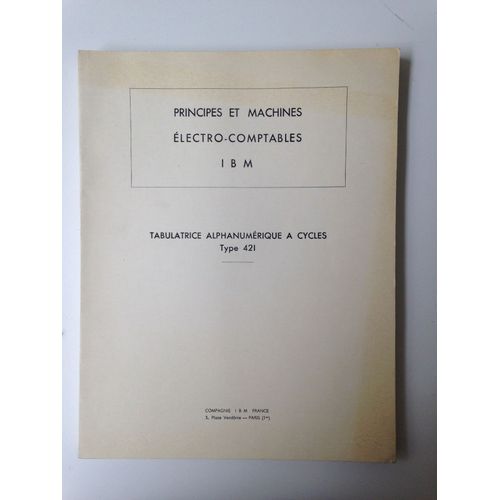 Tabulatrice Alphanumérique À Cycles Type 421