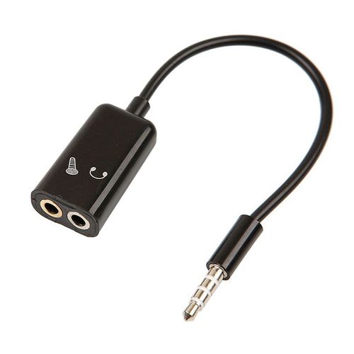Câble Adaptateur Mini-Jack 3.5mm 1 Mâle à 2 Femelle pour Écouteurs Casque Micro