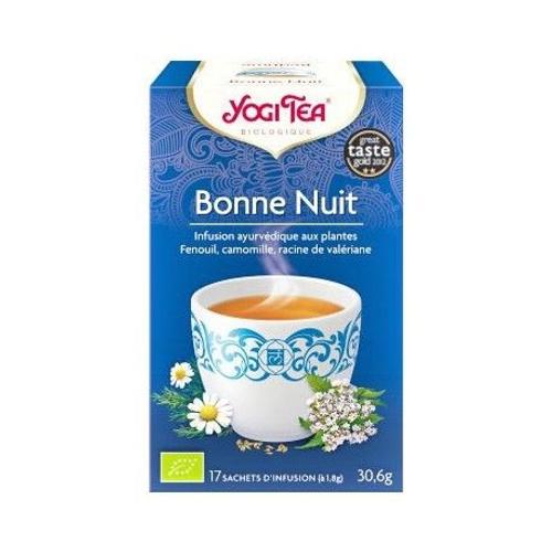 Yogi Tea  Bonne Nuit - Infusion Ayurvédique Aux Plantes -17 Sachets 