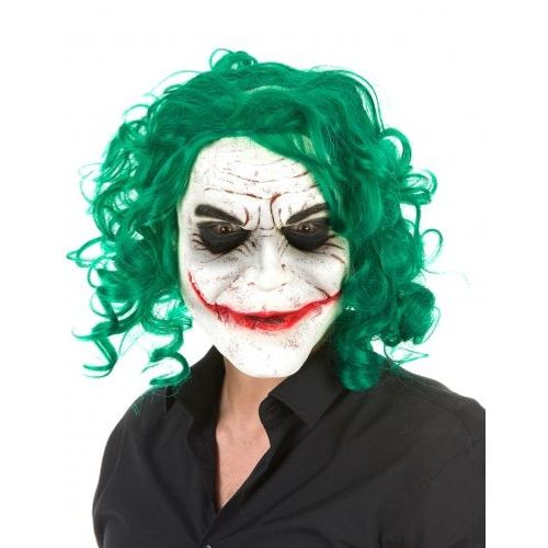 Masque Latex Arlequin Psychopathe Adulte Halloween,