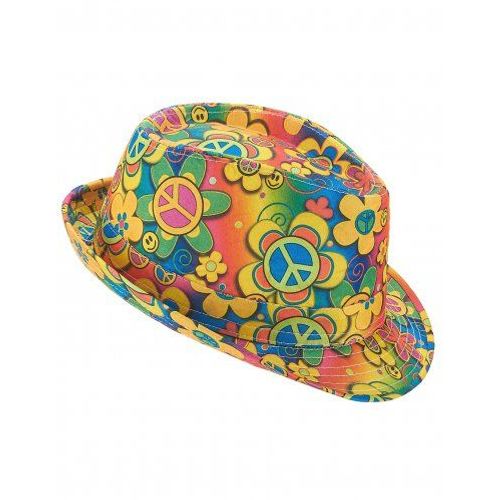 Chapeau Borsalino Hippie À Fleurs Adulte,