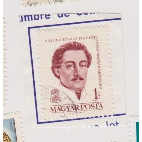 Timbre Hongrie Magyar Personnages Katona Jozsef 