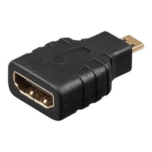 TECHly - Adaptateur HDMI - 19 pin micro HDMI Type D mâle pour HDMI femelle