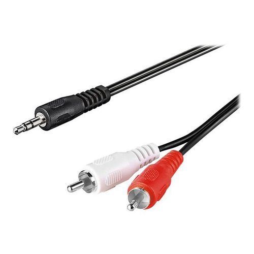 goobay AVK 118-0150 Q - Câble audio - mini-phone stereo 3.5 mm mâle pour RCA mâle - 1.5 m - blindé - noir
