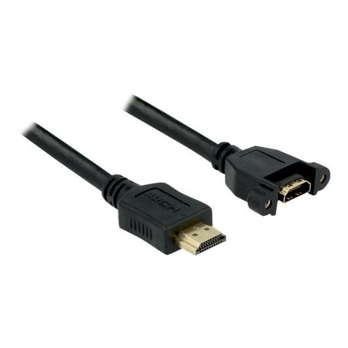 Delock - Câble HDMI avec Ethernet - HDMI mâle pour HDMI femelle - 1 m - noir