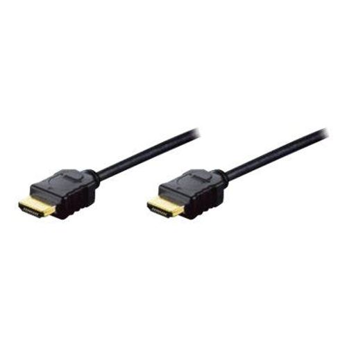 DIGITUS - Câble HDMI avec Ethernet - HDMI mâle pour HDMI mâle - 10 m - triple blindage - noir