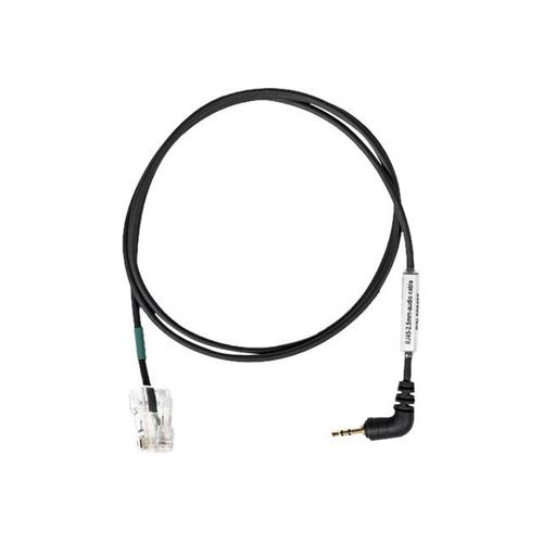 EPOS | SENNHEISER RJ45-2.5mm-audio cable - Câble audio - jack micro stéréo mâle pour RJ-45 mâle - 80 cm - connecteur incliné - pour IMPACT SDW 50XX; Sennheiser DW Office USB ML; DW Pro 2; SD...