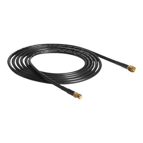 Delock CFD200 Low Loss - Rallonge de câble d'antenne - SMA femelle pour SMA mâle - 2 m - coaxial - noir
