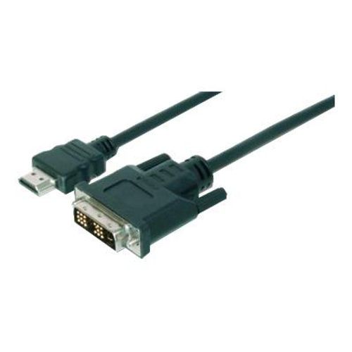 ASSMANN - Câble adaptateur - liaison simple - HDMI mâle pour DVI-D mâle - 5 m - double blindage - noir