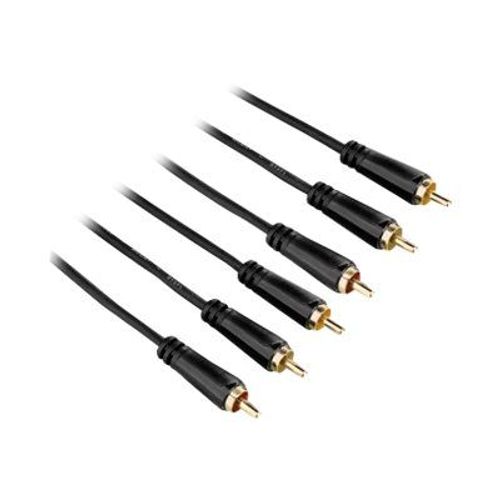 Hama - Câble vidéo/audio - vidéo / audio composite - RCA mâle pour RCA mâle - 3 m - noir