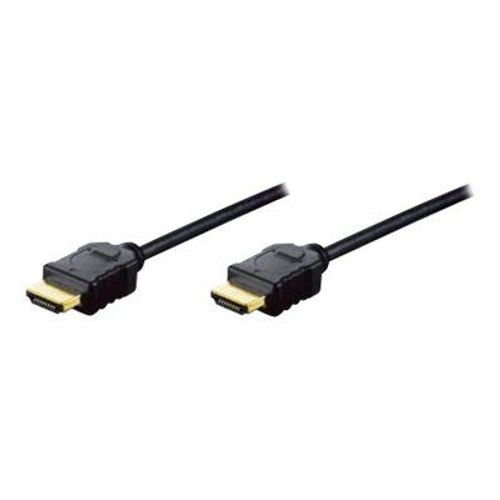 ASSMANN - Câble HDMI avec Ethernet - HDMI mâle pour HDMI mâle - 5 m - double blindage - noir - moulé