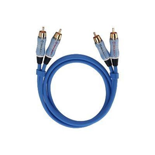 Oehlbach BEAT! Stereo-Set - Câble audio - RCA (M) pour RCA (M) - 1 m - bleu