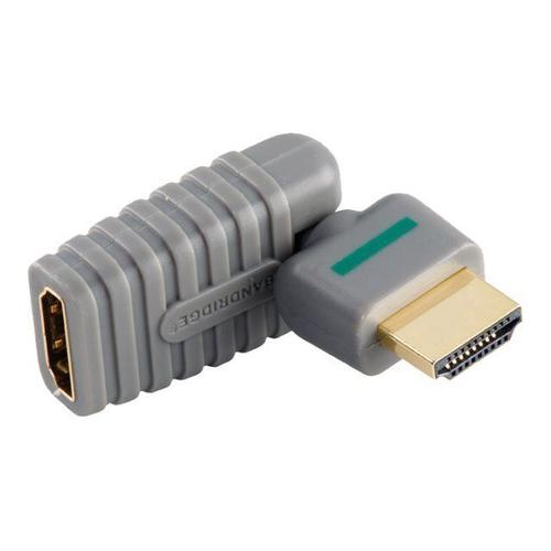 Bandridge Rotatable High Speed HDMI Adapter with Ethernet - Adaptateur HDMI - HDMI mâle pour HDMI femelle - connecteur de rotation à 360 degrés