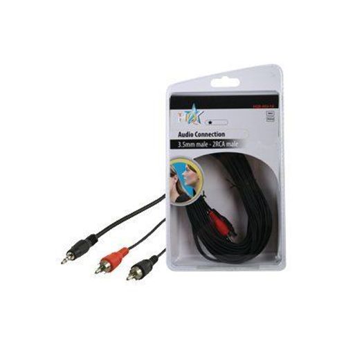 HQ Basic - Câble audio - mini jack stéréo (M) pour RCA (M) - 10 m - noir