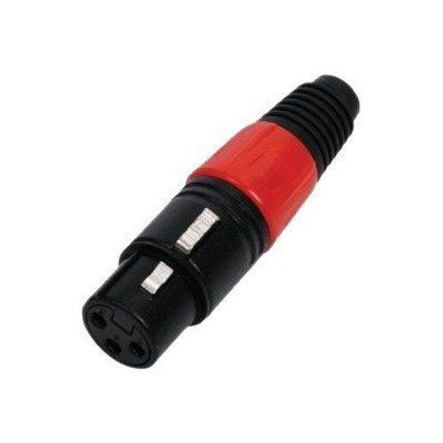 HQ Music - Connecteur audio - XLR3 (F) - rouge