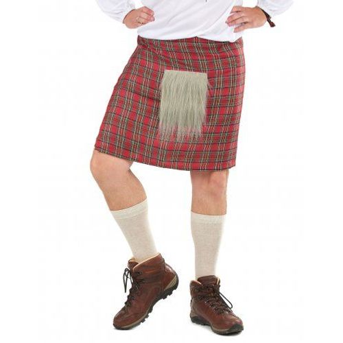 Kilt Écossais Avec Fourrure Adulte,