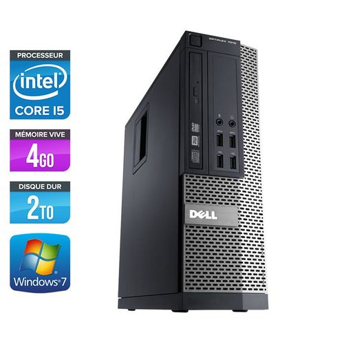 Dell Optiplex 790 SFF - Intel Core i5-2400 / 3.10 GHz - RAM 4 Go - HDD 2 To - DVD - GigaBit Ethernet - Windows 7 Professionnel