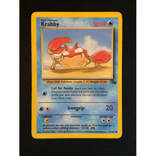 Krabby ( Krabby ) 51/62 Set Fossile Eng