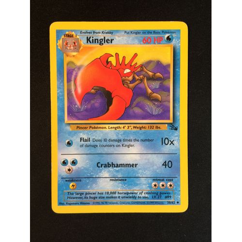 Krabboss ( Kingler ) 38/62 Set Fossile Eng