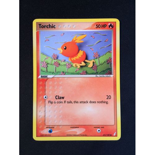 Poussifeu ( Torchic ) 65/100 Set Ex Gardiens De Cristal Eng
