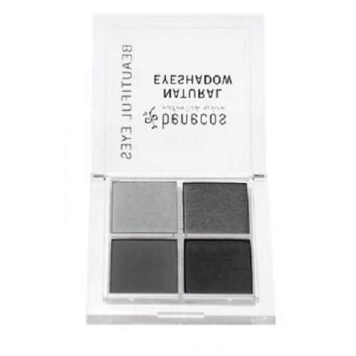 Ombres À Paupières 4 Couleurs Camaieu De Gris (Smokey Eyes) Bio, Benecos 