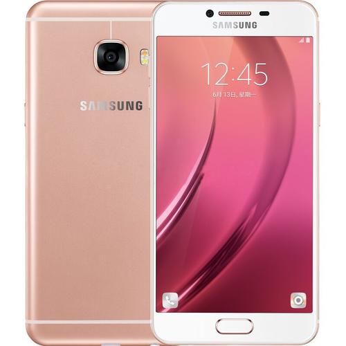 Samsung Galaxy C5 C5000 Téléphone portable debloqué Écran de 5,2 pouces Dual SIM 32G ROM 4G RAM Rose