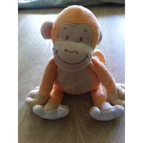 Doudou Singe Gorille Bengy Amtoys Orange Monkey