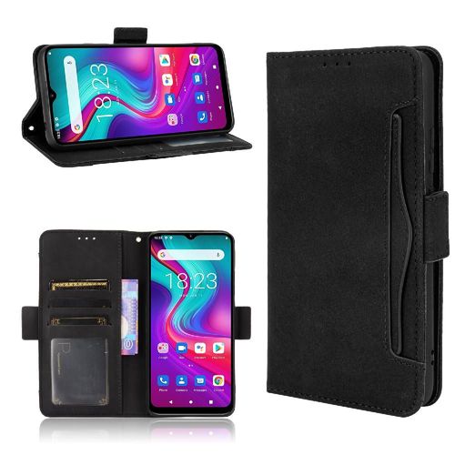 Étui Pour Doogee X95 Titulaire De La Carte Réglable Détachable Fermeture Magnétique Couverture Portefeuille En Cuir, - Noir