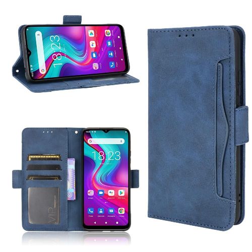 Étui Pour Doogee X95 Titulaire De La Carte Réglable Détachable Fermeture Magnétique Couverture Portefeuille En Cuir, - Bleu