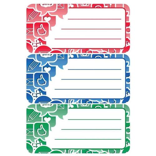 Herma Etiquettes Pour Livres "Social Icons", 76 X 35 Mm