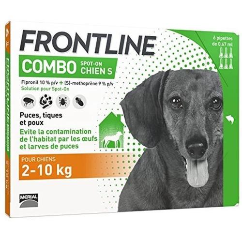 Frontline Combo Chien - Anti-Puces Et Anti-Tiques Pour Chien - 2-10kg - 6 Pipettes