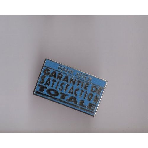 Pin's Informatique / Rank Xerox - Garantie De Satisfaction Totale (Egf Argenté)