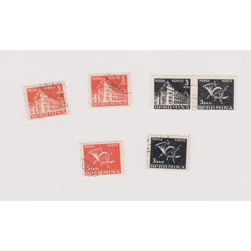 Timbre Roumanie Romina Cor De Chasse Monuments Le Lot 