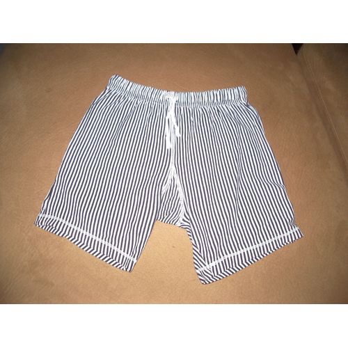Short Tex Coton 10 Ans Blanc/Bleu Rayé