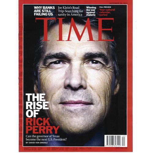 Time Vol.178 N°12  Rick Perry/ Malaria/ Banking On Trouble/ Russia Economy/ Israel