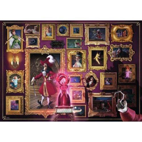 Puzzle Adulte Capitaine Crochet - 1000 Pieces - Set Puzzle Collection Villains + 1 Carte